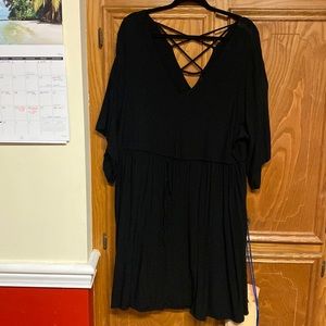 Torrid Rayon Black Dress